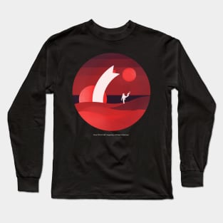 Minimalist Arrakis, Red Sunrise Long Sleeve T-Shirt